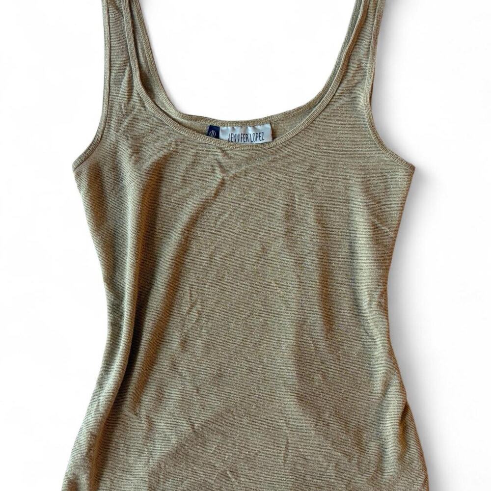 Jennifer Lopez Gold Sparkly Tank - Size XS